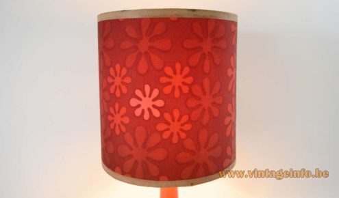 1960s Red Ceramic Table Lamp 7