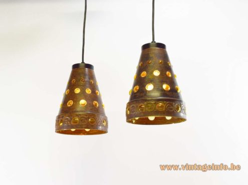 Burned Copper Glass Pendant Lamp 5