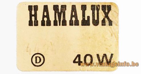 1960s Rectangular Wall Lamp - Hamalux Label D 40 Watt