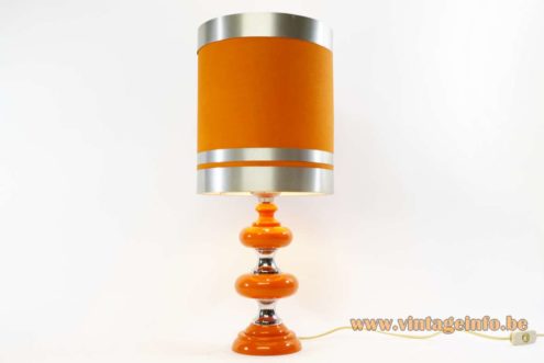 Orange 1970s Table Lamp 1