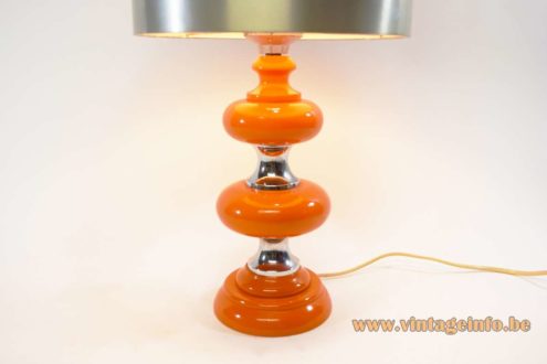Orange 1970s Table Lamp 3