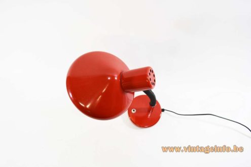 Red 1970s Desk Lamp 6