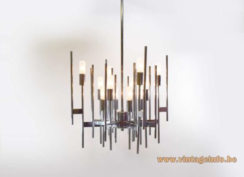 Sciolari Chromed Tubes Chandelier 1