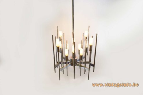 Sciolari Chromed Tubes Chandelier 3