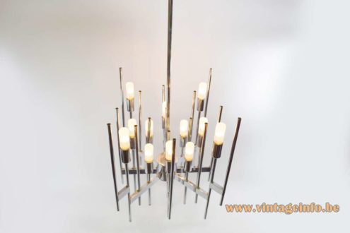 Sciolari Chromed Tubes Chandelier 5