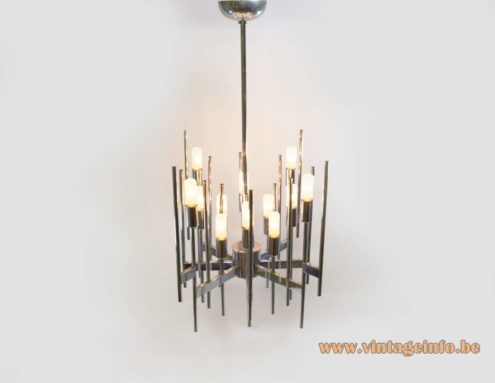 Sciolari Chromed Tubes Chandelier 6