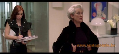 Verner Panton Panthella Table Lamp used as a prop in the film The Devil Wears Prada (2006) lamps in the movies