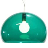 Kartell FL/Y pendant lamp big green translucent acrylic plastic globe lampshade 2002 design: Ferruccio Laviani Italy