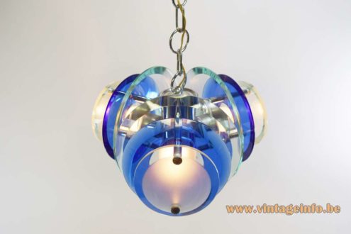 Veca 1960s Crystal Glass Chandelier 2