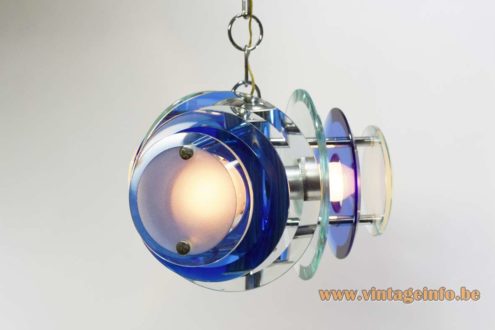 Veca 1960s Crystal Glass Chandelier 3