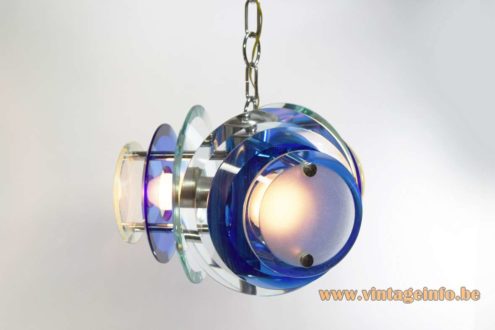 Veca 1960s Crystal Glass Chandelier 4