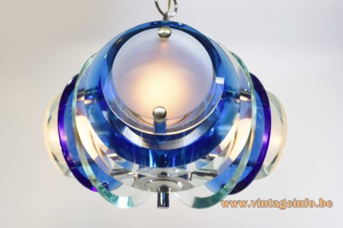 Veca 1960s Crystal Glass Chandelier 5