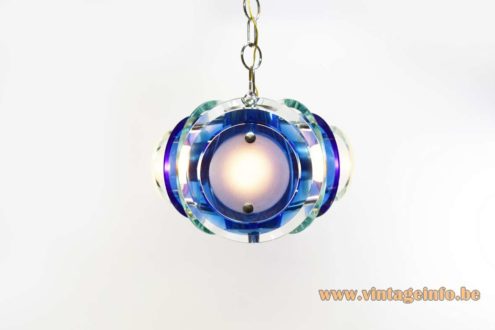 Veca 1960s Crystal Glass Chandelier 6