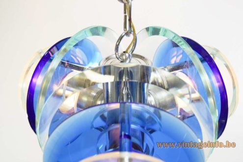 Veca 1960s Crystal Glass Chandelier 7