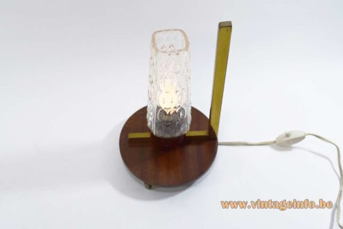 1950s Brass And Wood Bedside Lamp 3