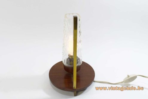 1950s Brass And Wood Bedside Lamp 5