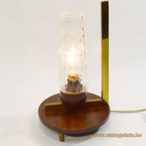 1950s Brass And Wood Bedside Lamp 9