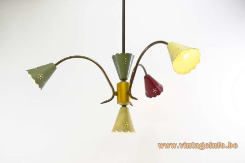 1950s Italian Perforated Chandelier 1