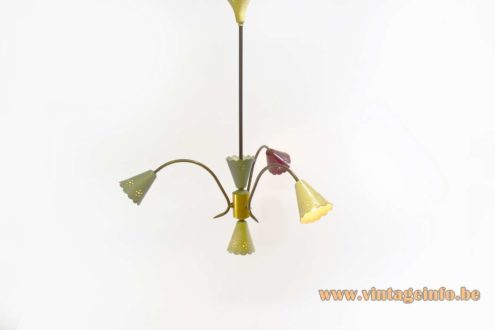 1950s Italian Perforated Chandelier 4