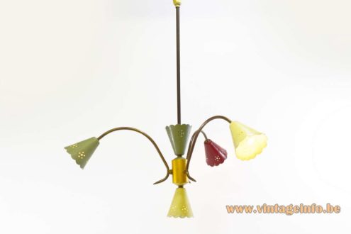 1950s Italian Perforated Chandelier 5