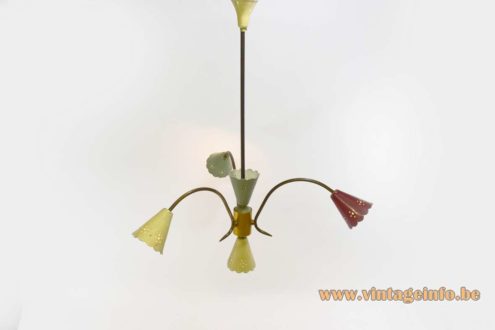 1950s Italian Perforated Chandelier 8