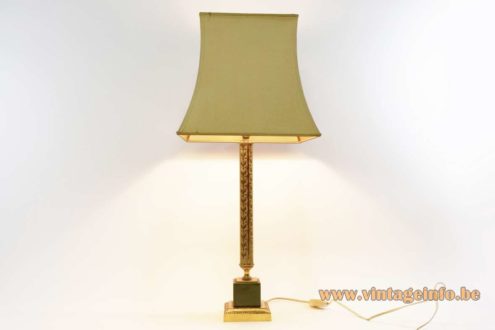 1960s Brass Onyx Table Lamp 1