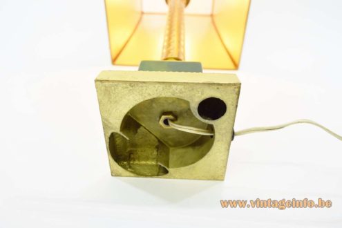 1960s Brass Onyx Table Lamp 7