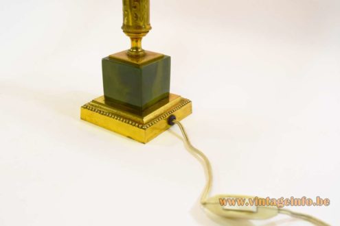 1960s Brass Onyx Table Lamp 8