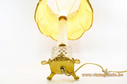 1960s Crystal Brass Table Lamp 7