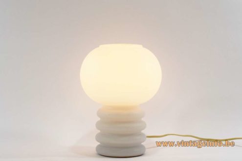 1960s Opaque Glass Table Lamp 1