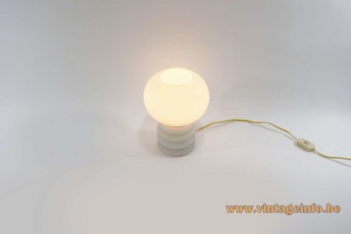 1960s Opaque Glass Table Lamp 3