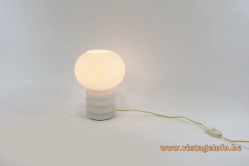 1960s Opaque Glass Table Lamp 5