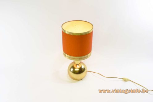 1970s Gold Sphere Table Lamp 2
