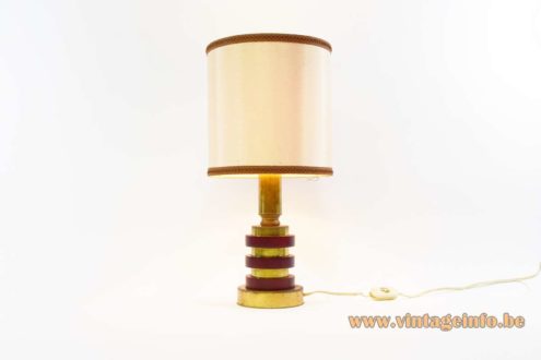 1970s Maroon Discs Table Lamp 1