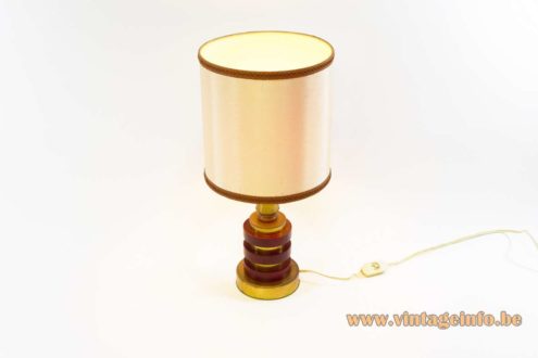 1970s Maroon Discs Table Lamp 3