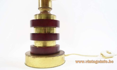 1970s Maroon Discs Table Lamp 6