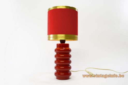 1970s Red Table Lamp 1