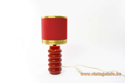 1970s Red Table Lamp 3