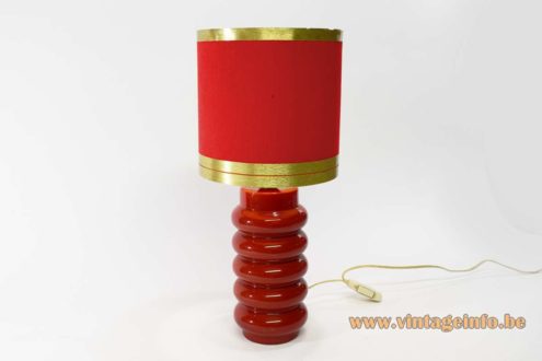 1970s Red Table Lamp 4
