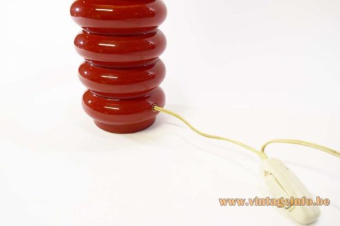 1970s Red Table Lamp 5