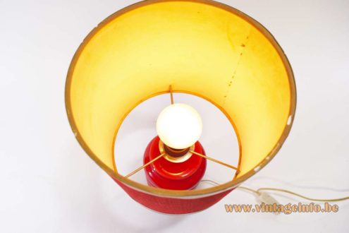 1970s Red Table Lamp 6