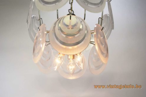 Aro Leuchte Acrylic Discs Chandelier 4