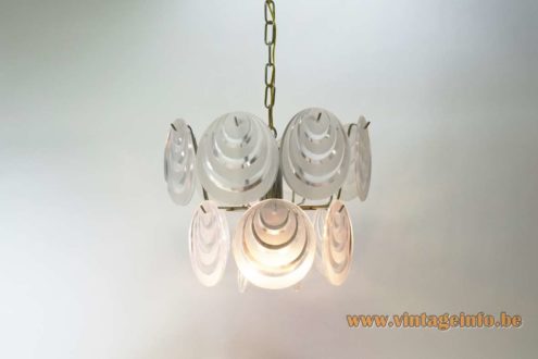 Aro Leuchte Acrylic Discs Chandelier 6