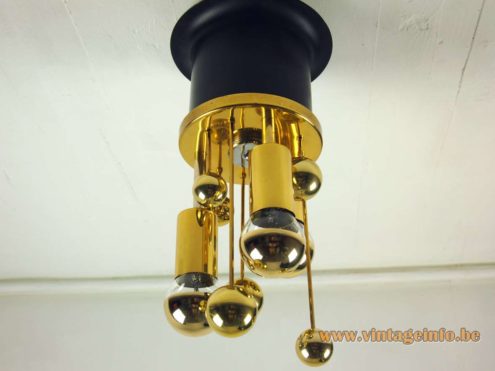 Doria Brass Satellite Flush Mount 5