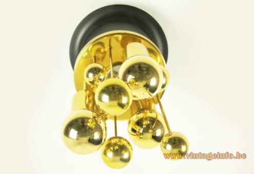 Doria Brass Satellite Flush Mount 6