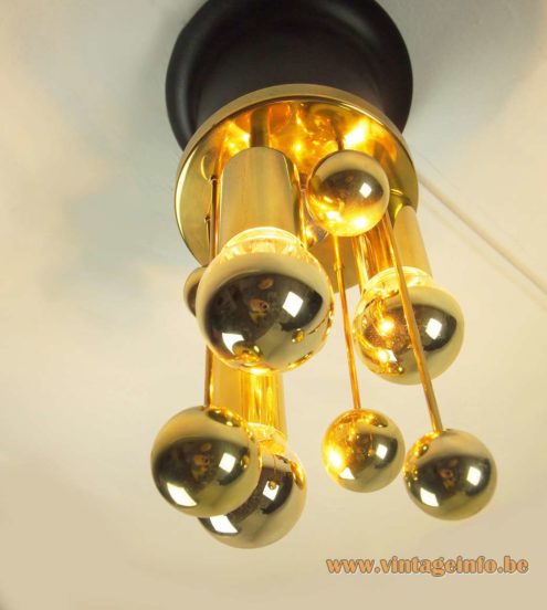 Doria Brass Satellite Flush Mount 7