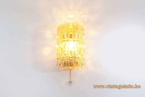 Glashütte Limburg Amber Glass Wall Lamp 1