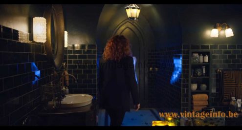 Glashütte Limburg amber glass wall lamp used as a prop in the Russian Doll 2019 TV Series by Netflix