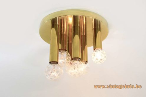 S.A. Boulanger Brass Flush Mount 2