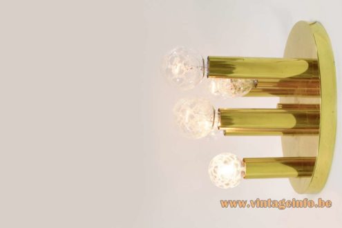 S.A. Boulanger Brass Flush Mount 3